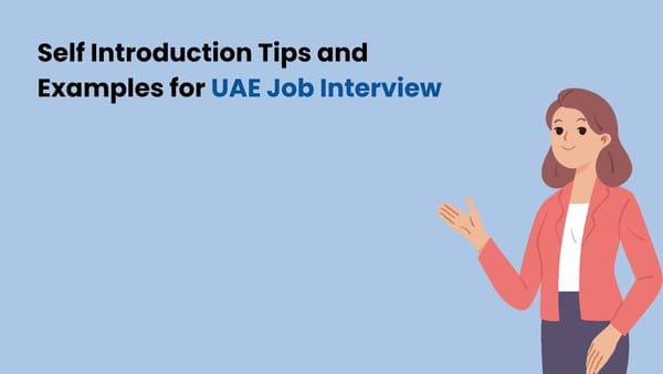 Self Introduction Tips and Examples for UAE Job Interview